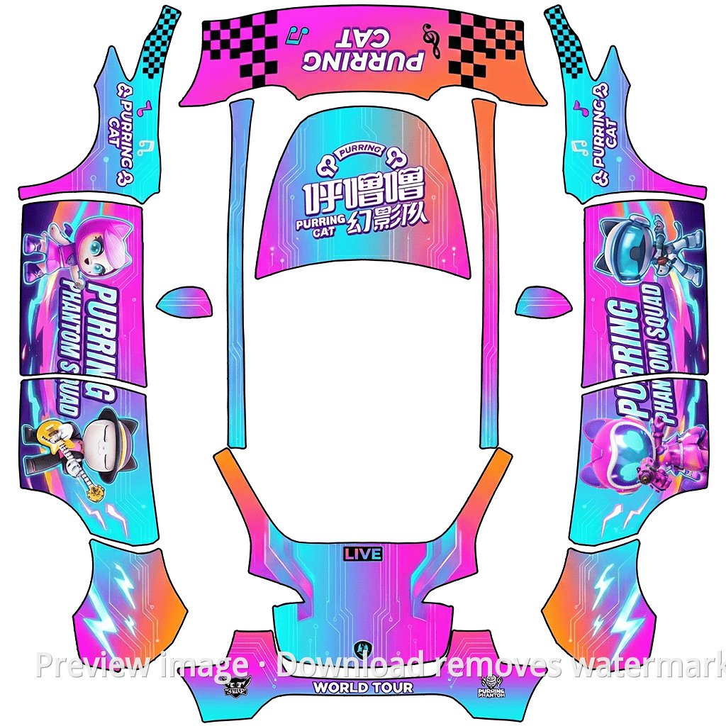 Hululu Theme Model Y Wrap Template