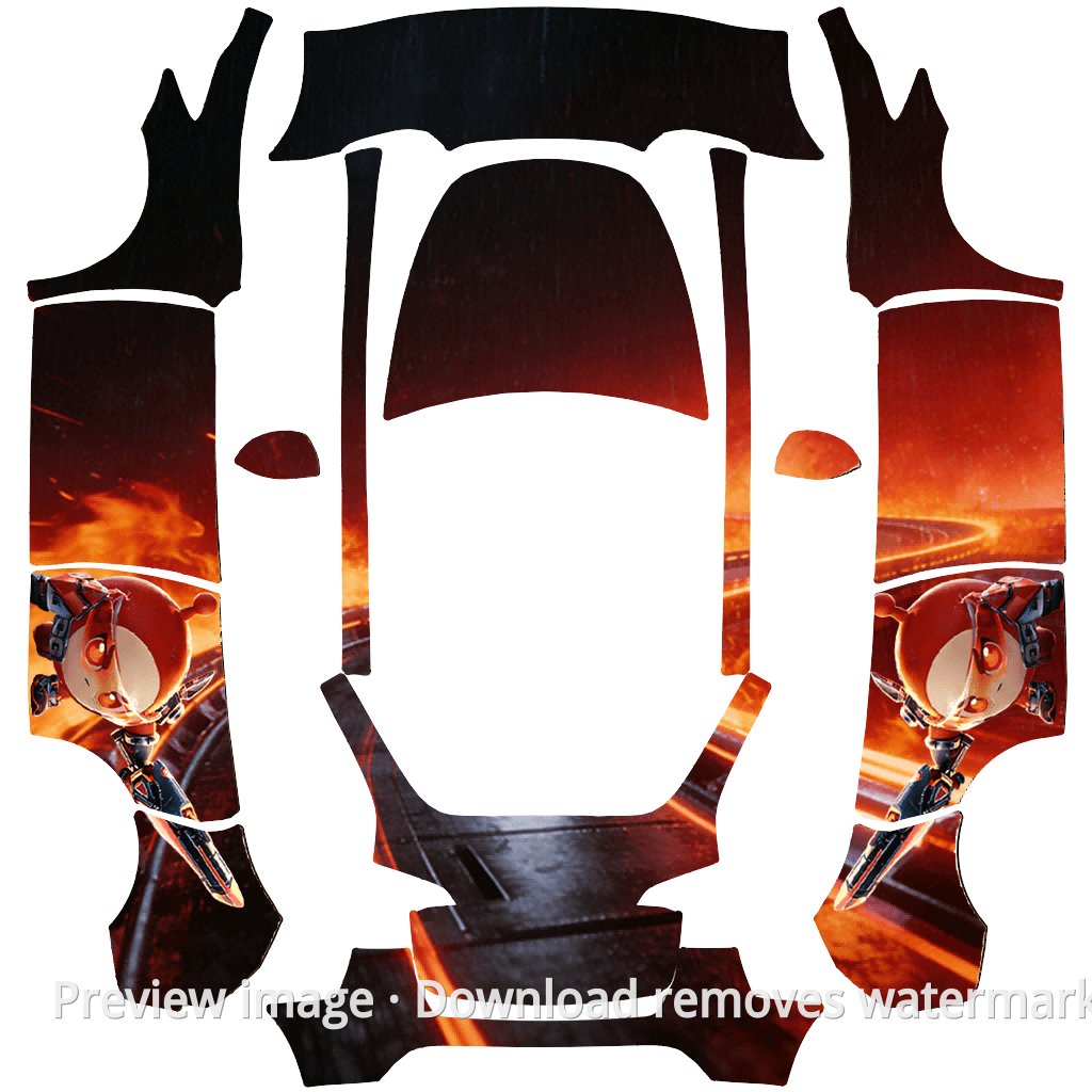 HONGYAN01 Model Y Wrap Template
