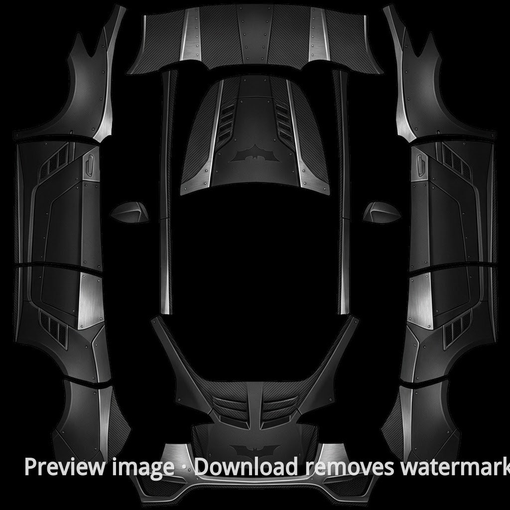 Model Y Dark Knight Theme Wrap Template