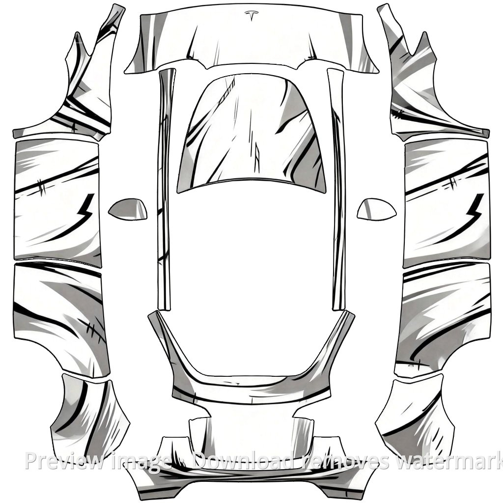 Hand-Drawn Comic Style - Model Y
