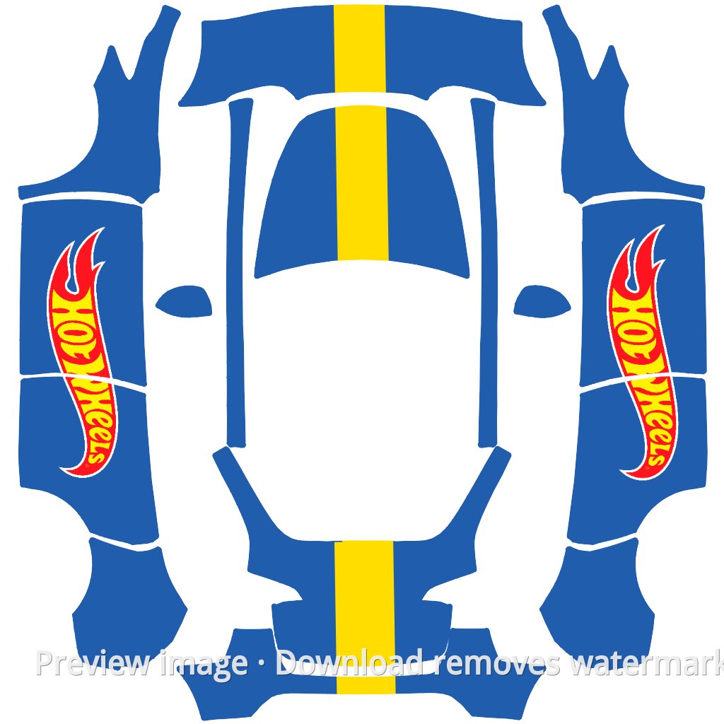Model Y Fenghuolun Theme Wrap Template - Model Y Tesla Paint Shop template