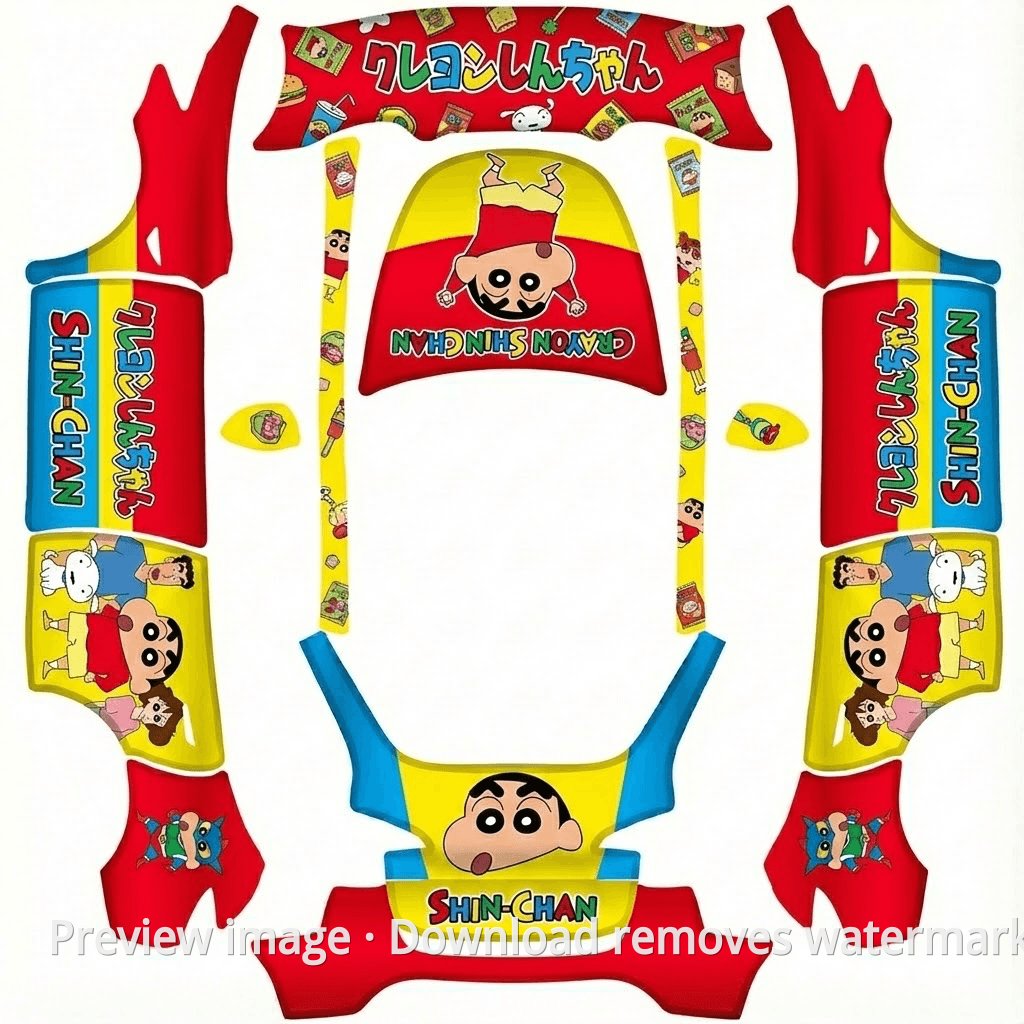 Model Y Crayon Shin-chan Theme Wrap Template