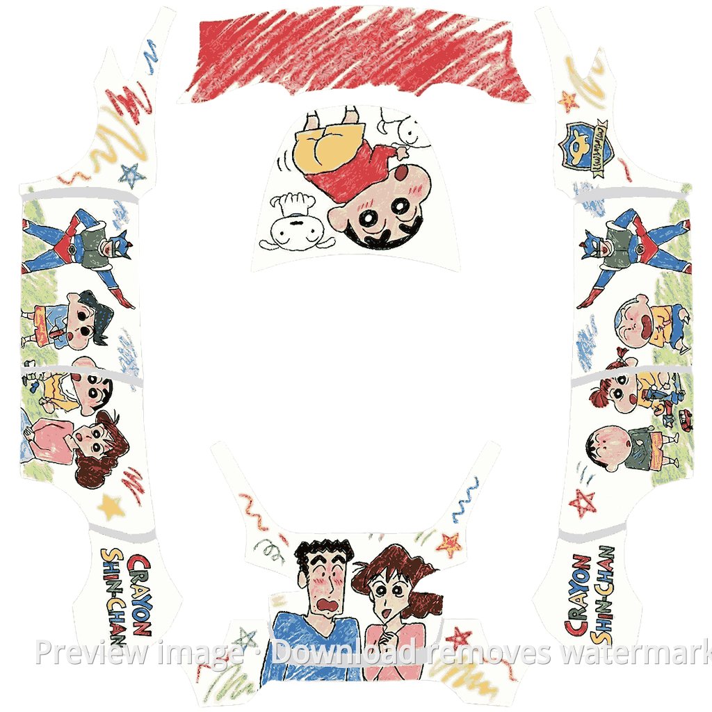 Model Y Crayon Shin-chan Theme Wrap Template