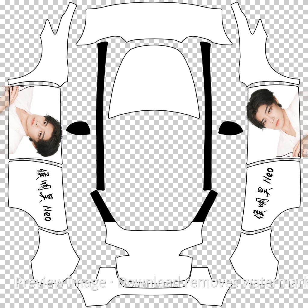 Hou Minghao Theme Model Y Wrap Template