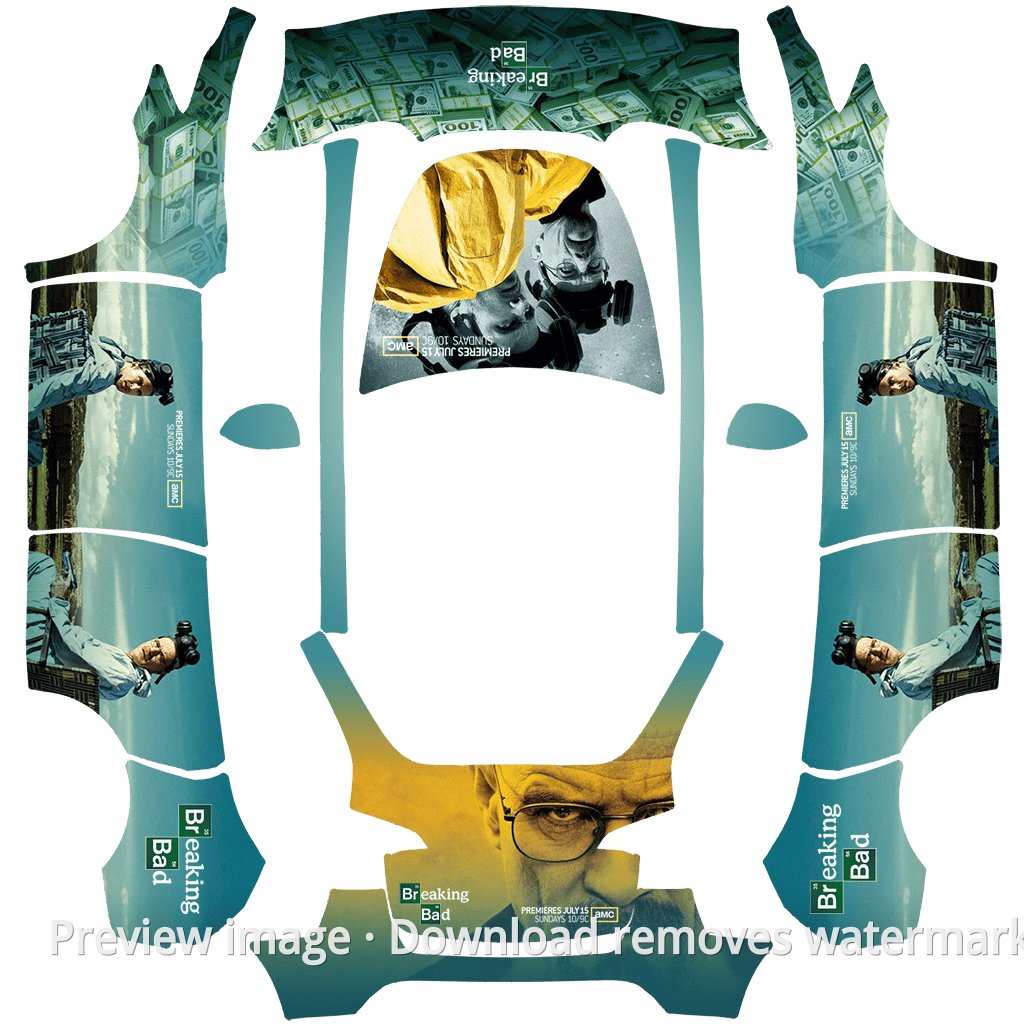 Model Y Breaking Bad Theme Wrap Template