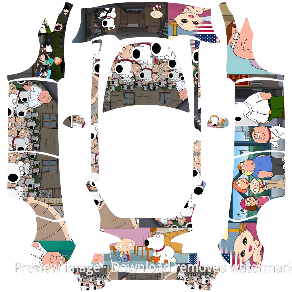 Family Guy Theme Model Y Wrap Template