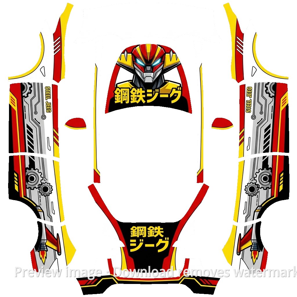 Steel Guess Theme Model Y Wrap Template