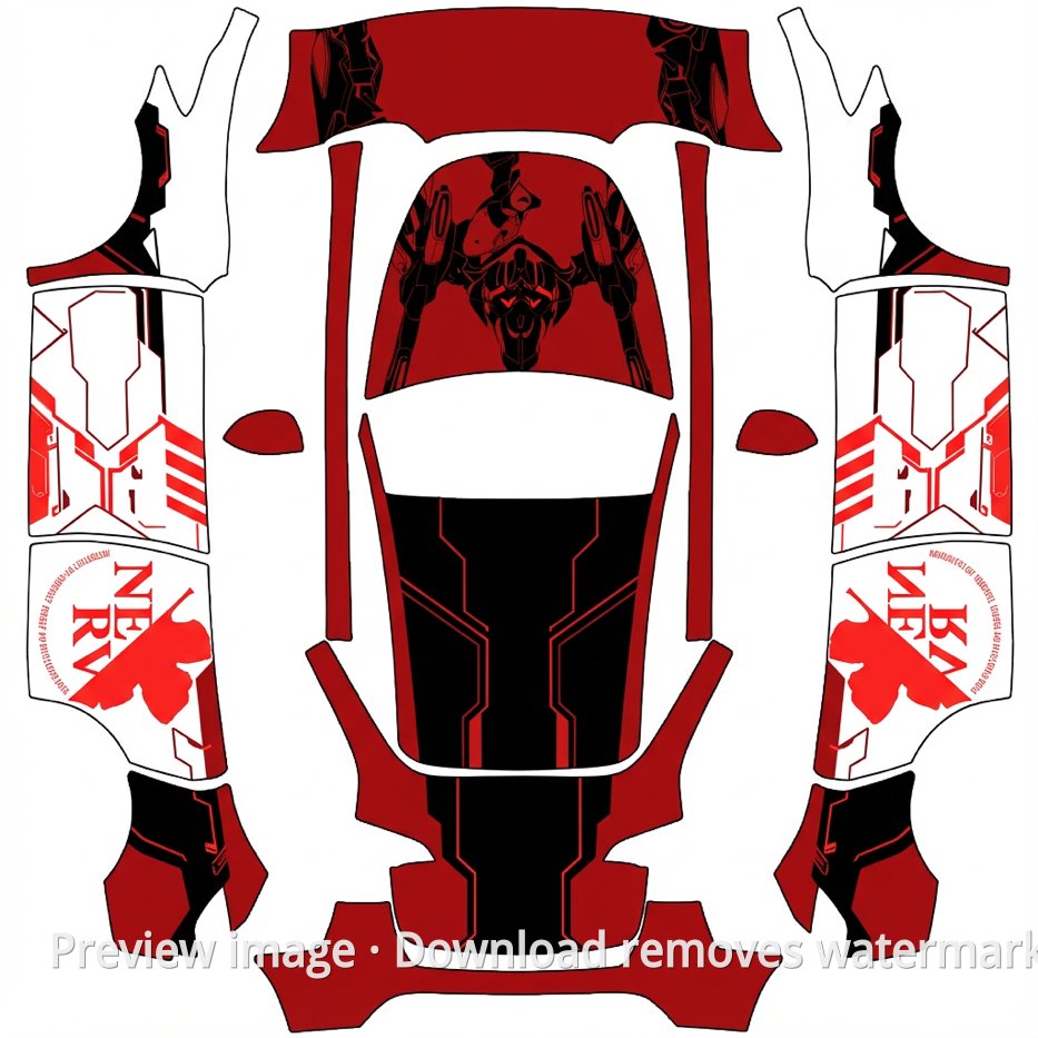 Model Y Cool Skin Wrap Template