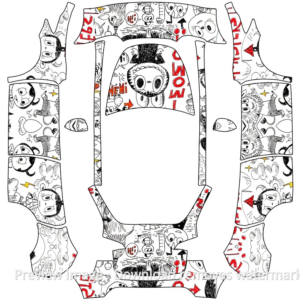Model Y PNG Wrap Template