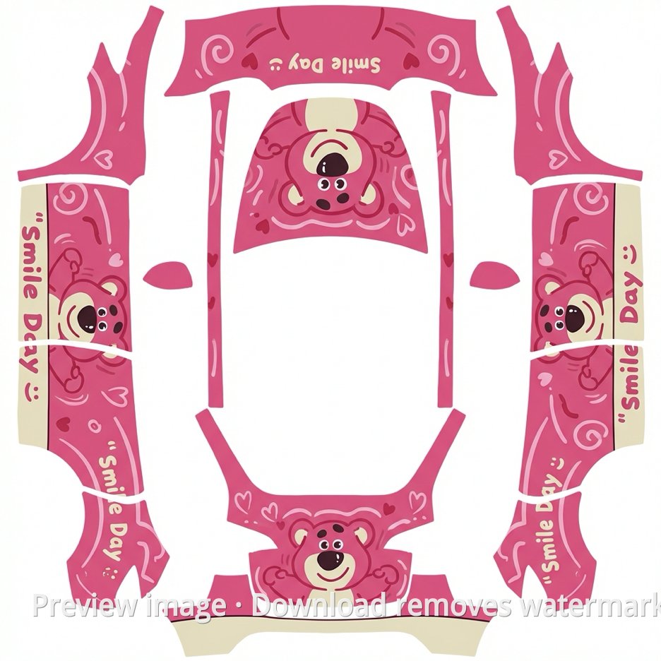 Strawberry Bear Theme - Model Y
