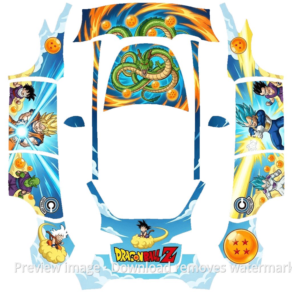 Model Y Dragon Ball Theme Wrap Template