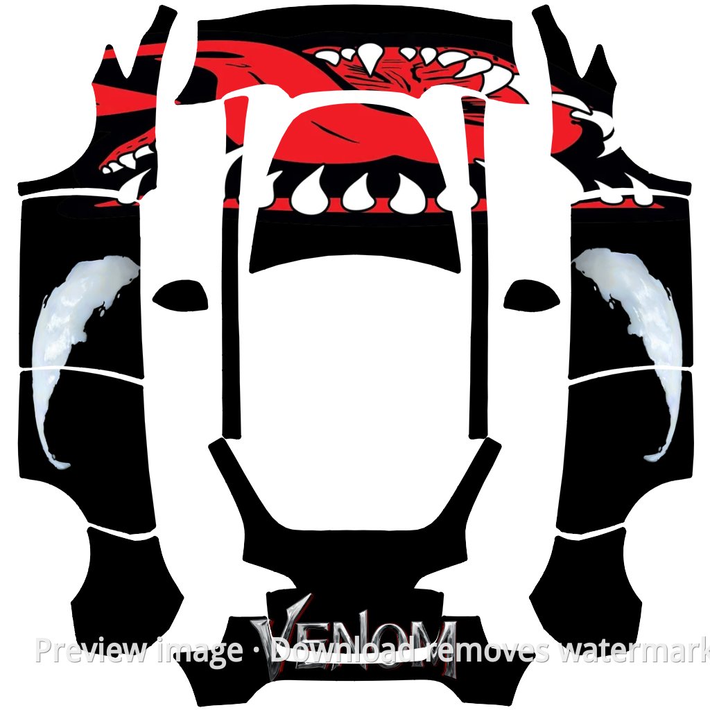 Venom Theme Model Y Wrap Template