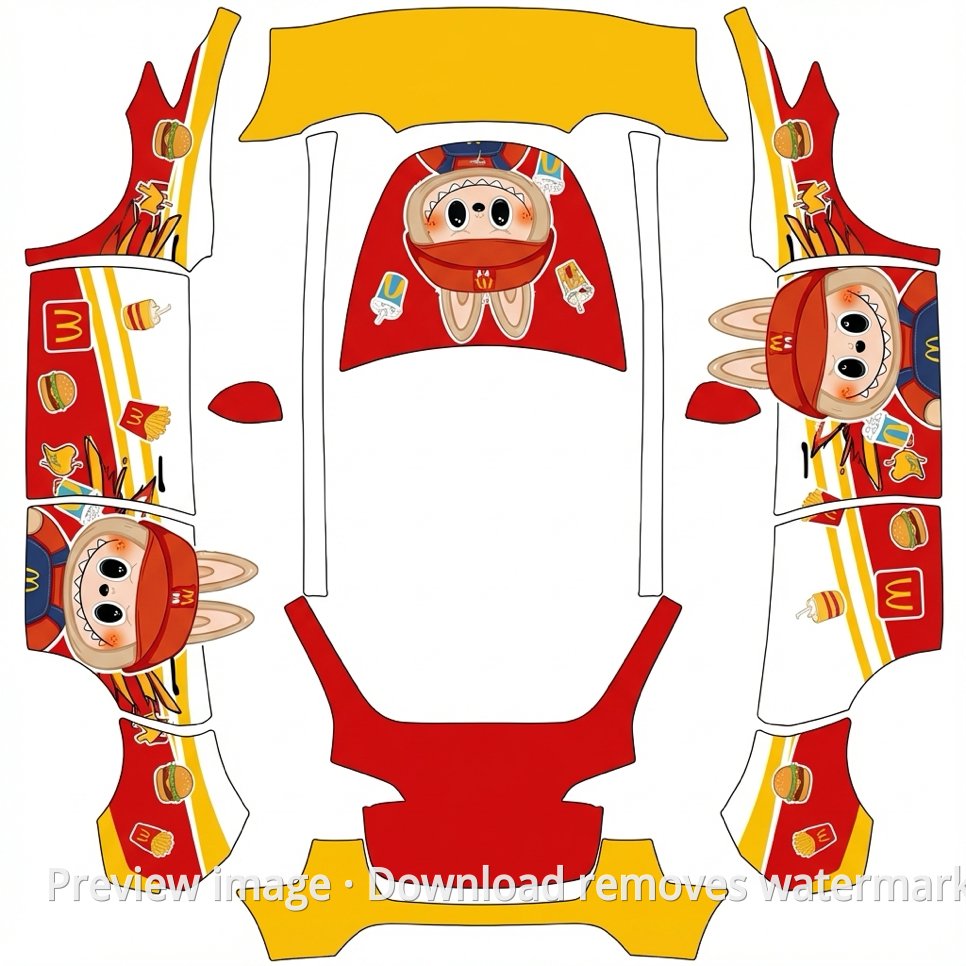 Labubu McDonald's Edition Theme - Model Y