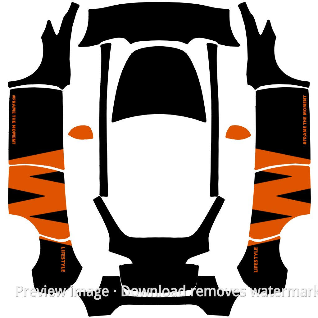 Bold Graffiti Model Y Wrap Template
