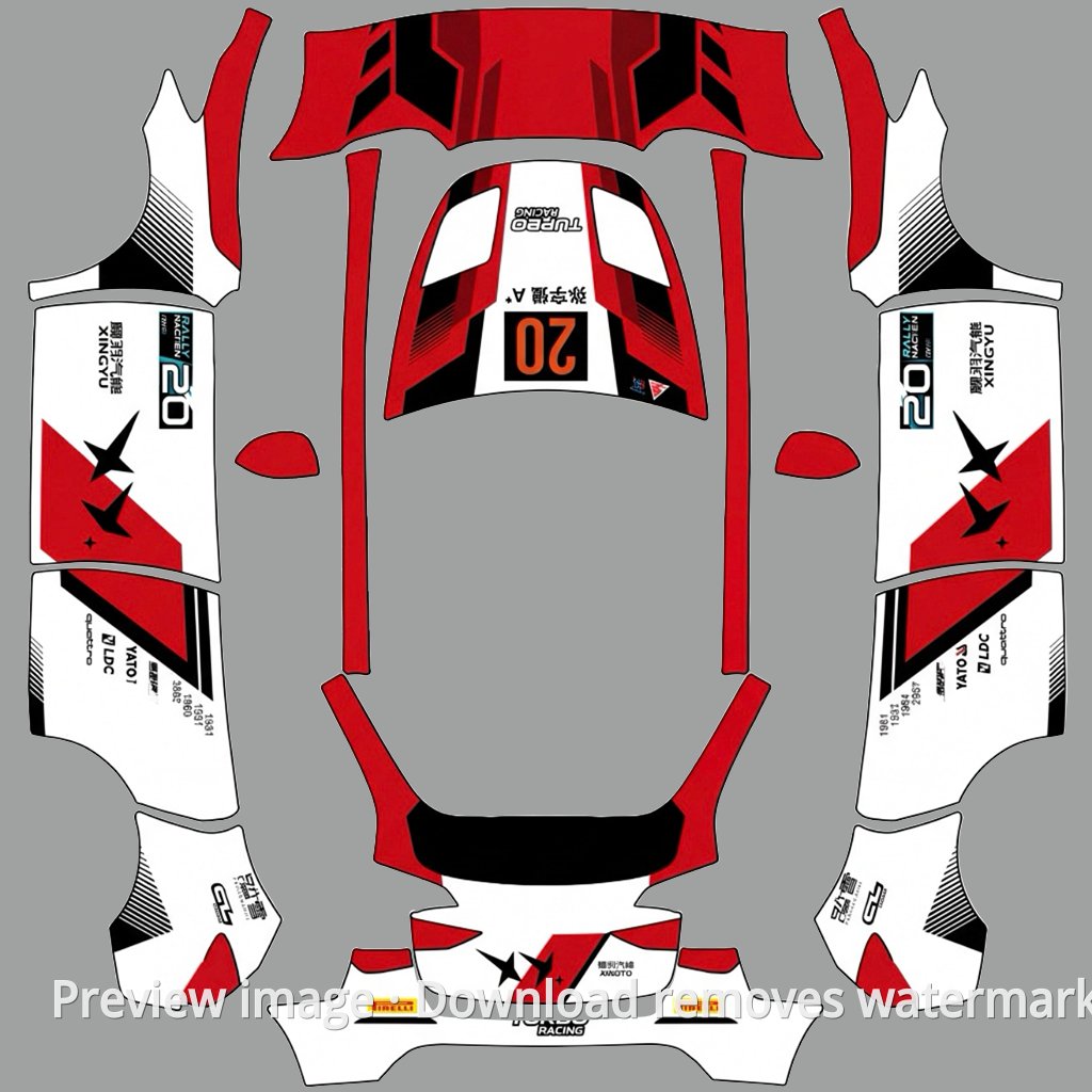 Pegasus Wrap Template - Model Y