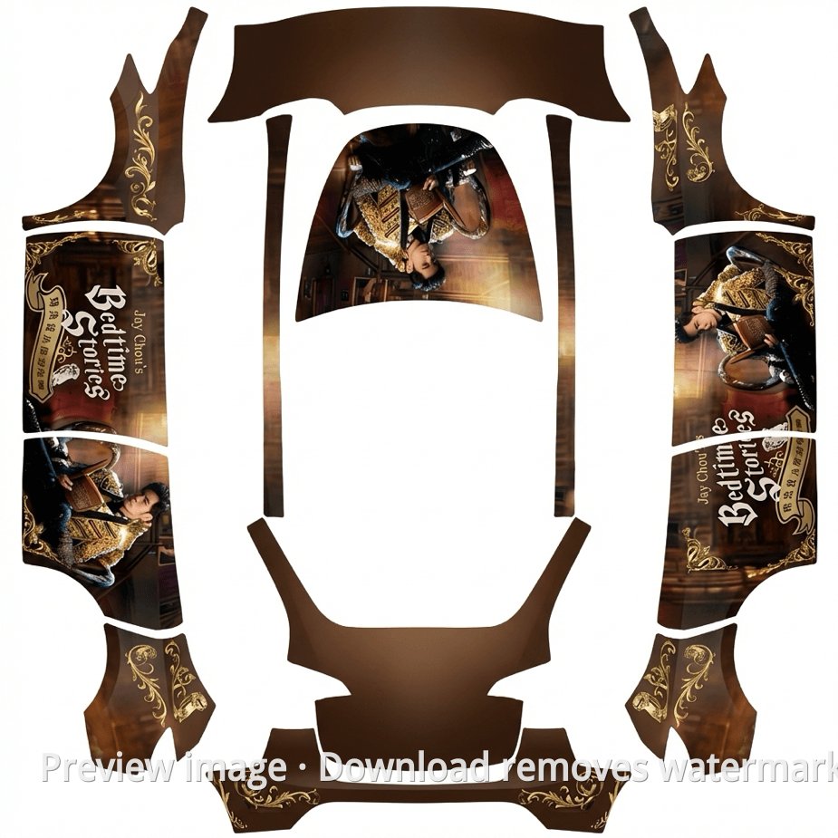 Cool Jay Chou Theme Model Y Wrap Template