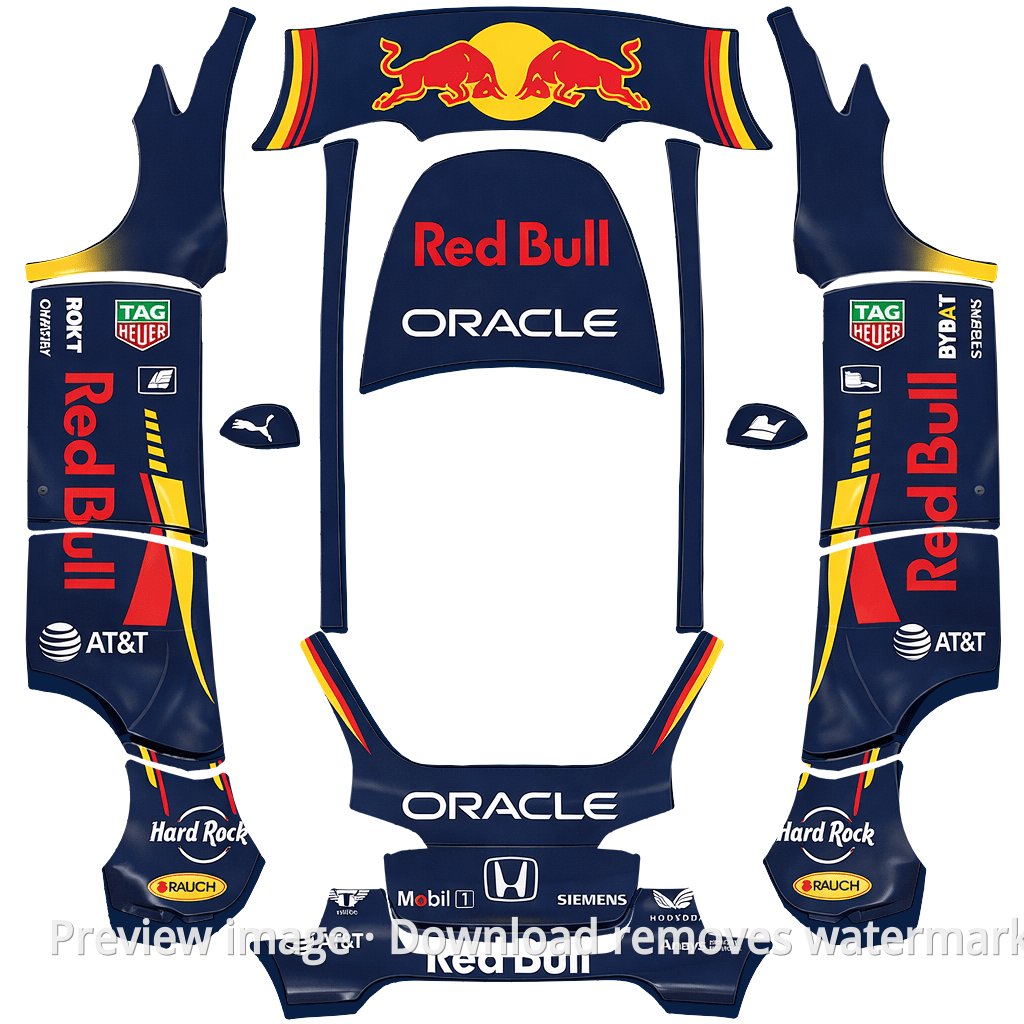 Model Y Oracle Red Bull Racing Theme Wrap Template