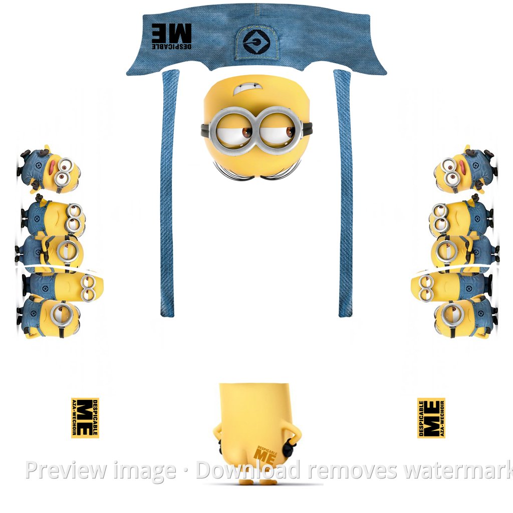 Model Y Minions Theme Wrap Template