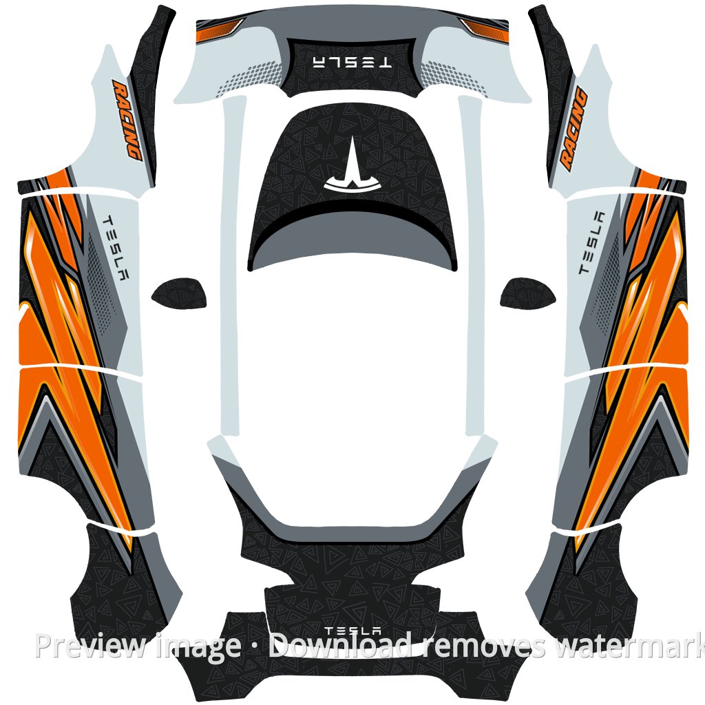 Stripe Livery 03 Model Y Wrap Template