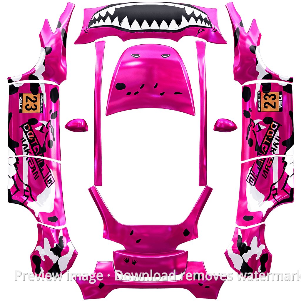 Model Y Tyrannosaurus 2 Theme Wrap Template