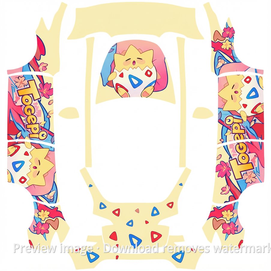 Togepi Theme Model Y Wrap Template