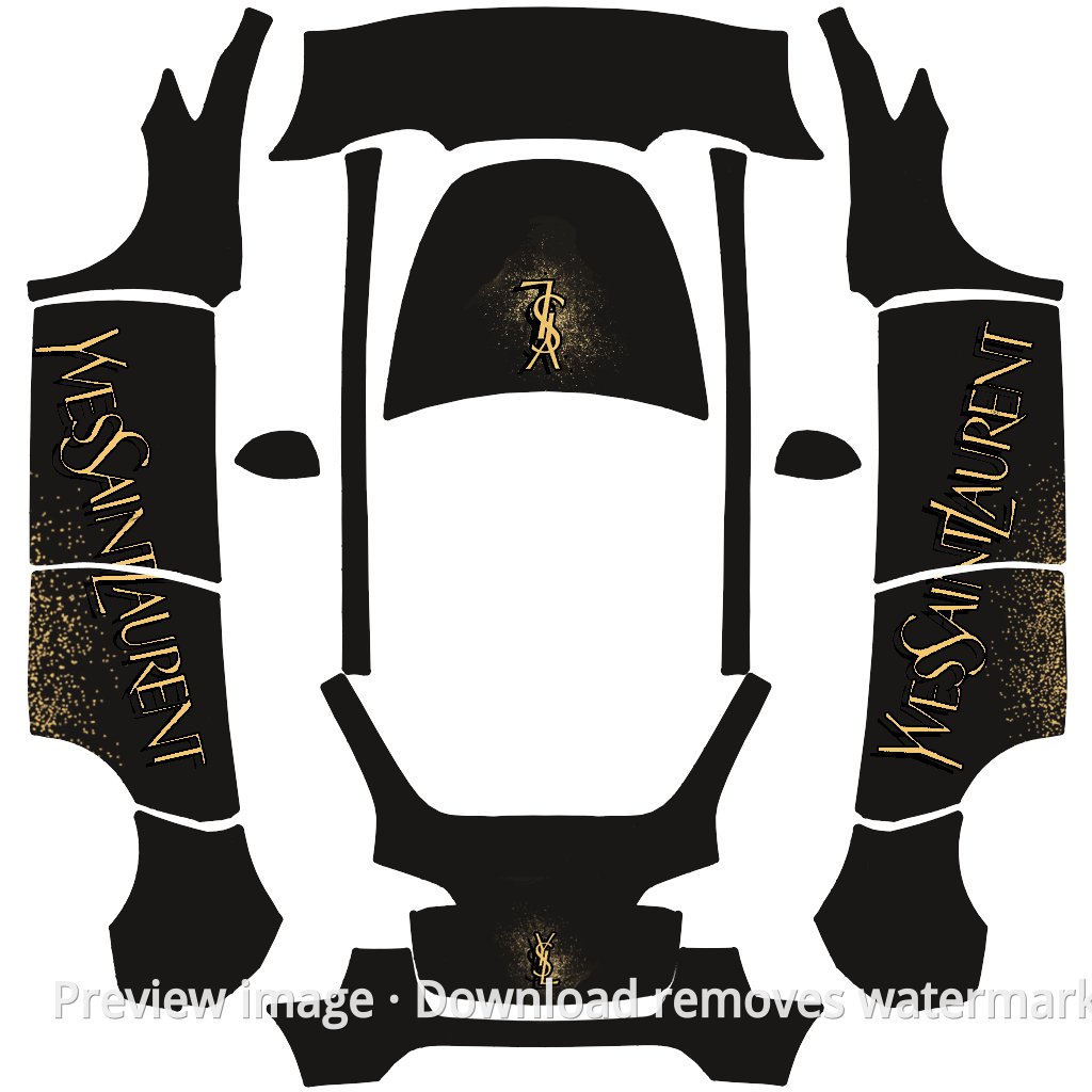 Model Y Custom Wrap Template