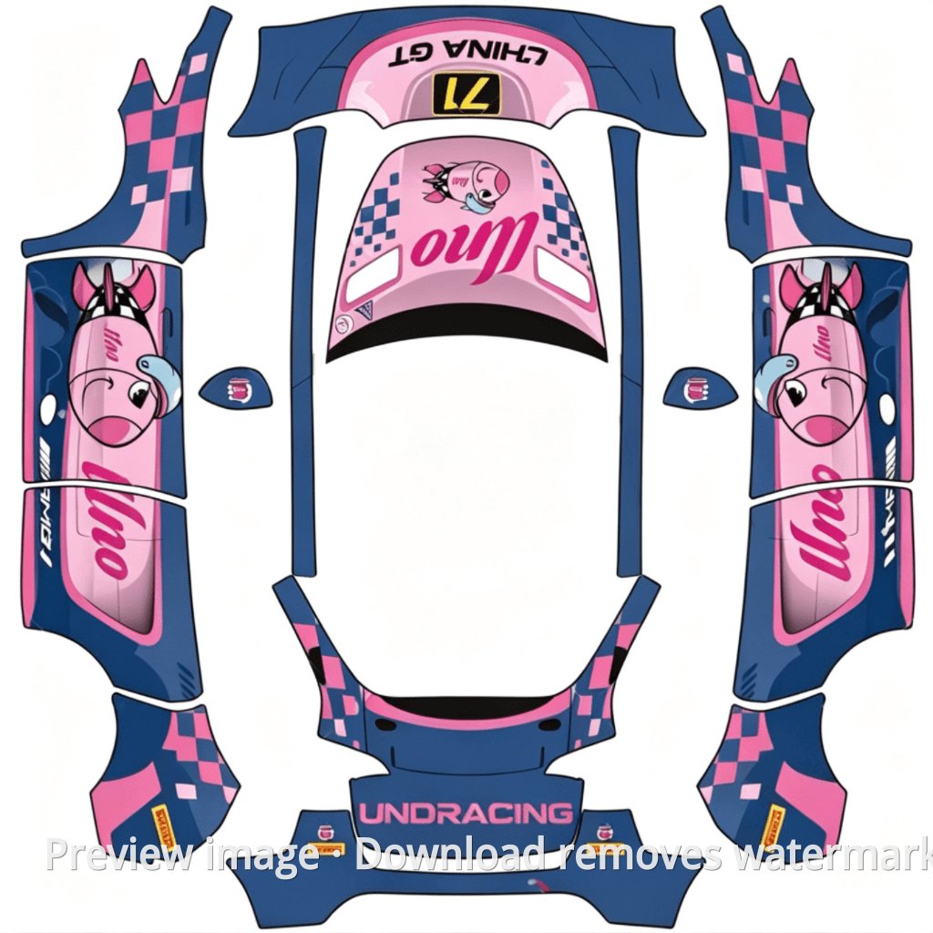 UnoRacing No. 71 Racing Skin - Model Y