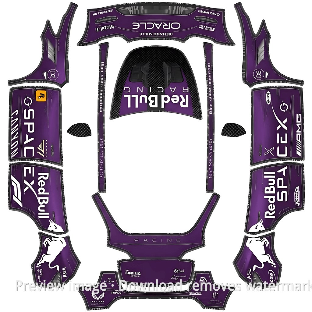 Red Bull Racing Purple Theme - Model Y
