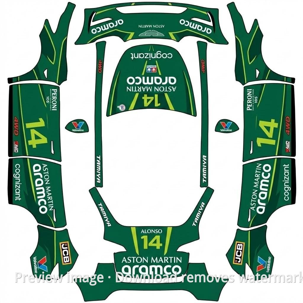 Racing Theme Model Y Wrap Template