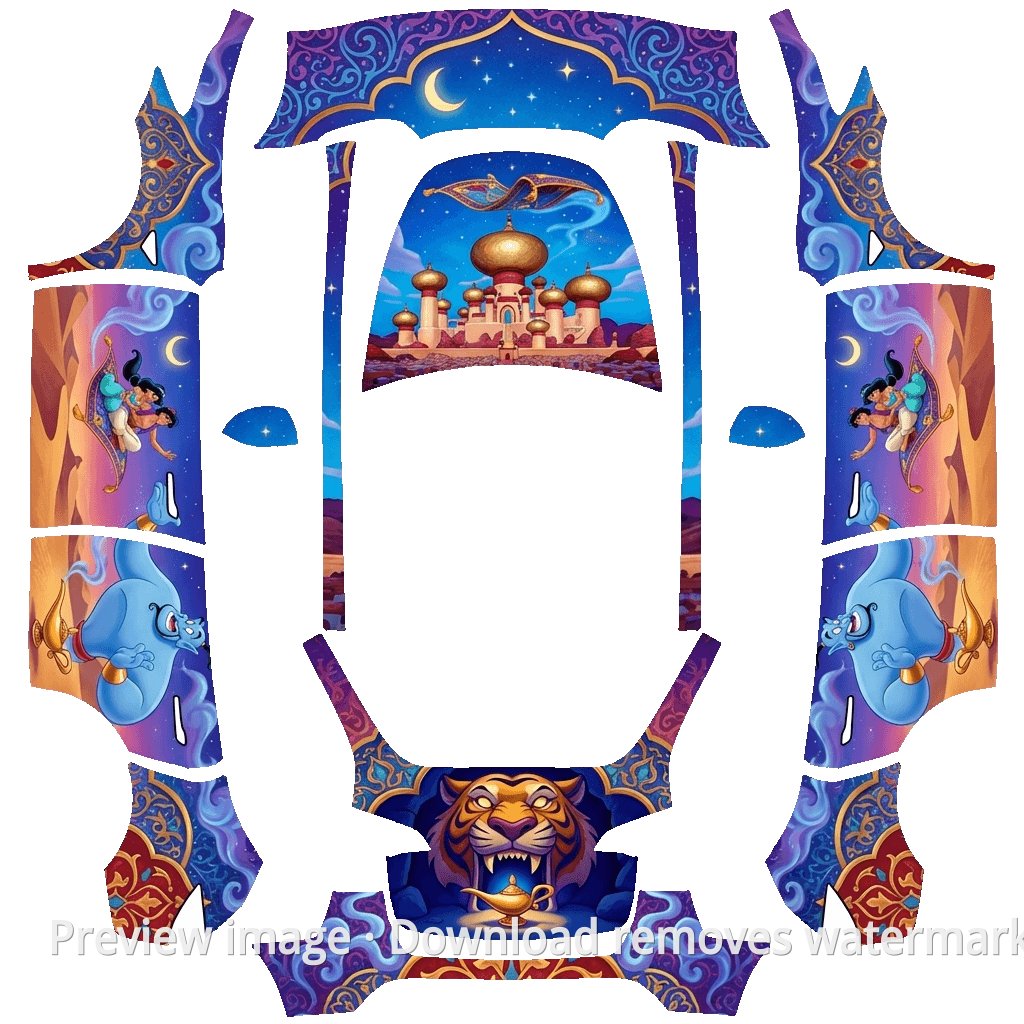 Aladdin Theme Model Y Wrap Template