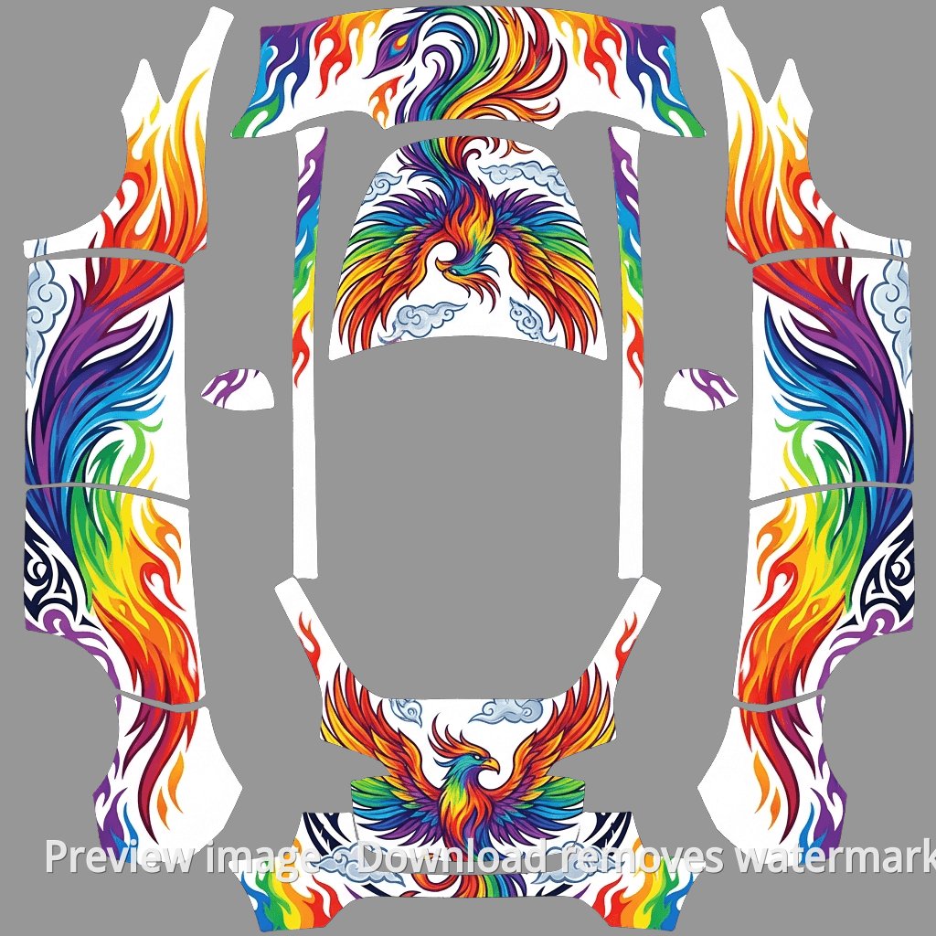 Rainbow Phoenix Theme - Model Y
