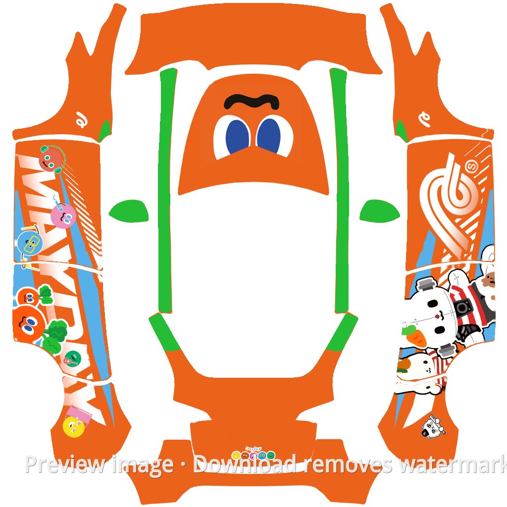 Model Y Mayday Bubu Wrap Template