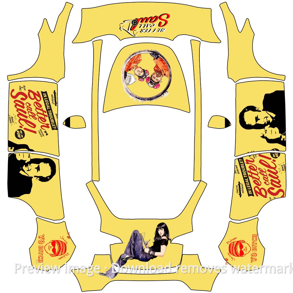 BETT01 Model Y Wrap Template
