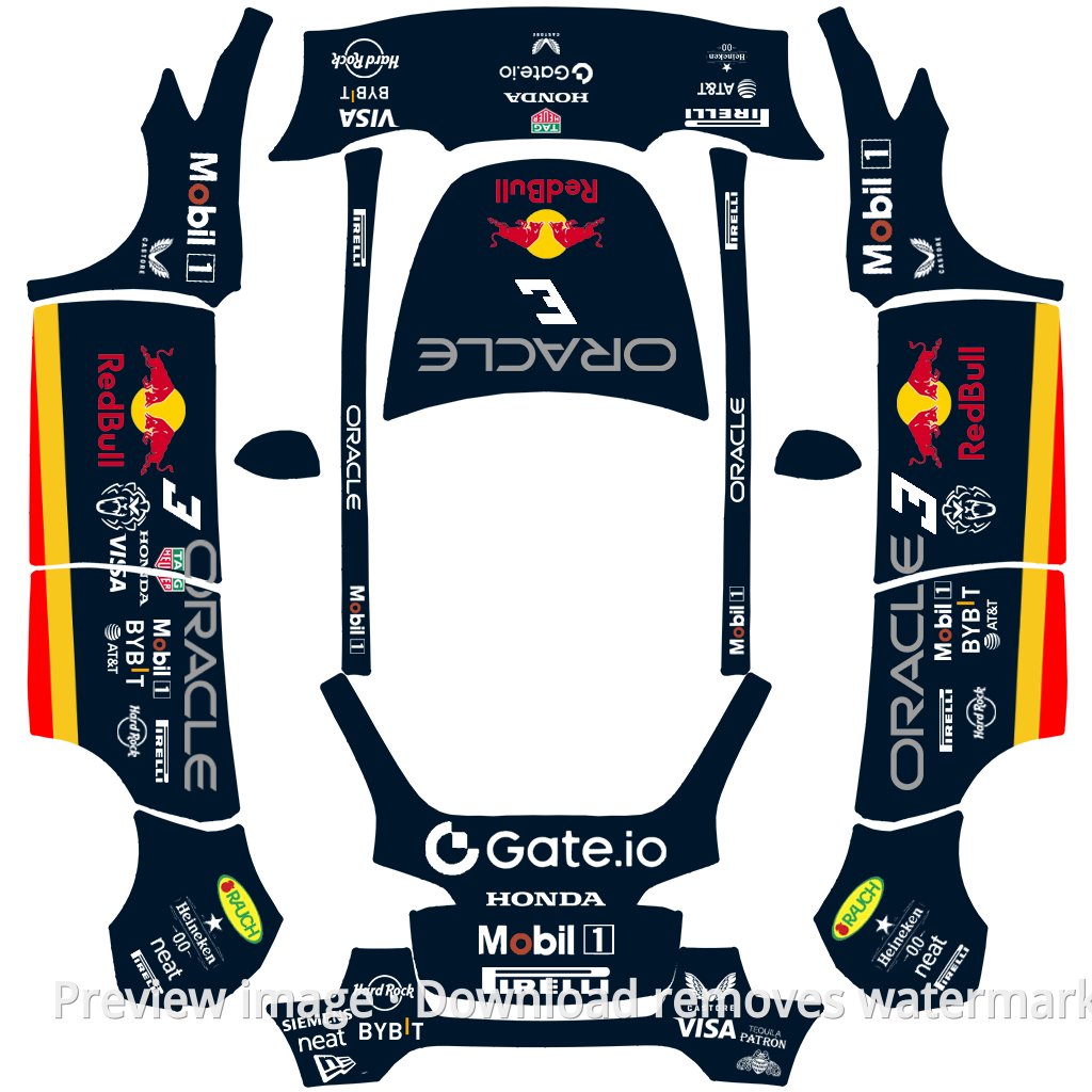 Model Y F1002 Wrap Template