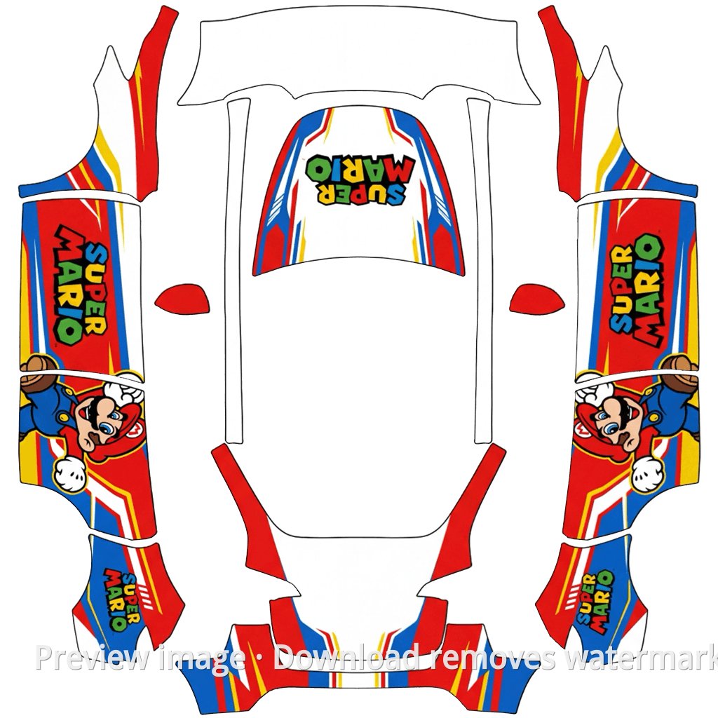Mario Premium Vehicle Wrap - Model Y