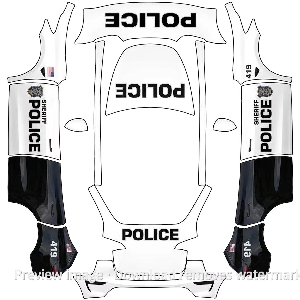 U.S. Police Car Theme - Model Y