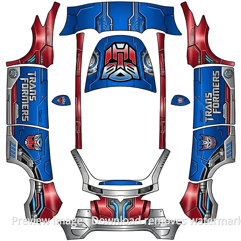 Transformers Theme Model Y Wrap Template