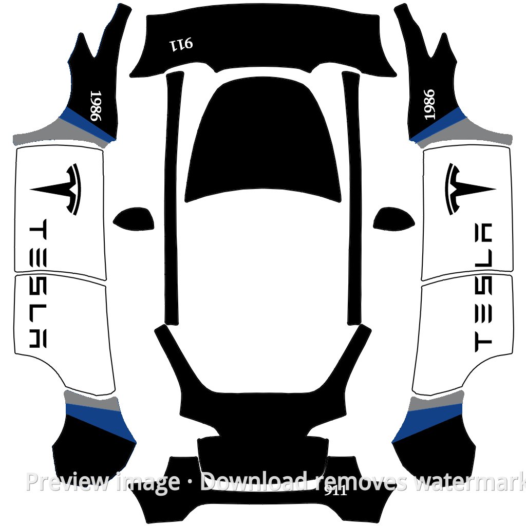 U.S.-Style Police Tesla Theme - Model Y