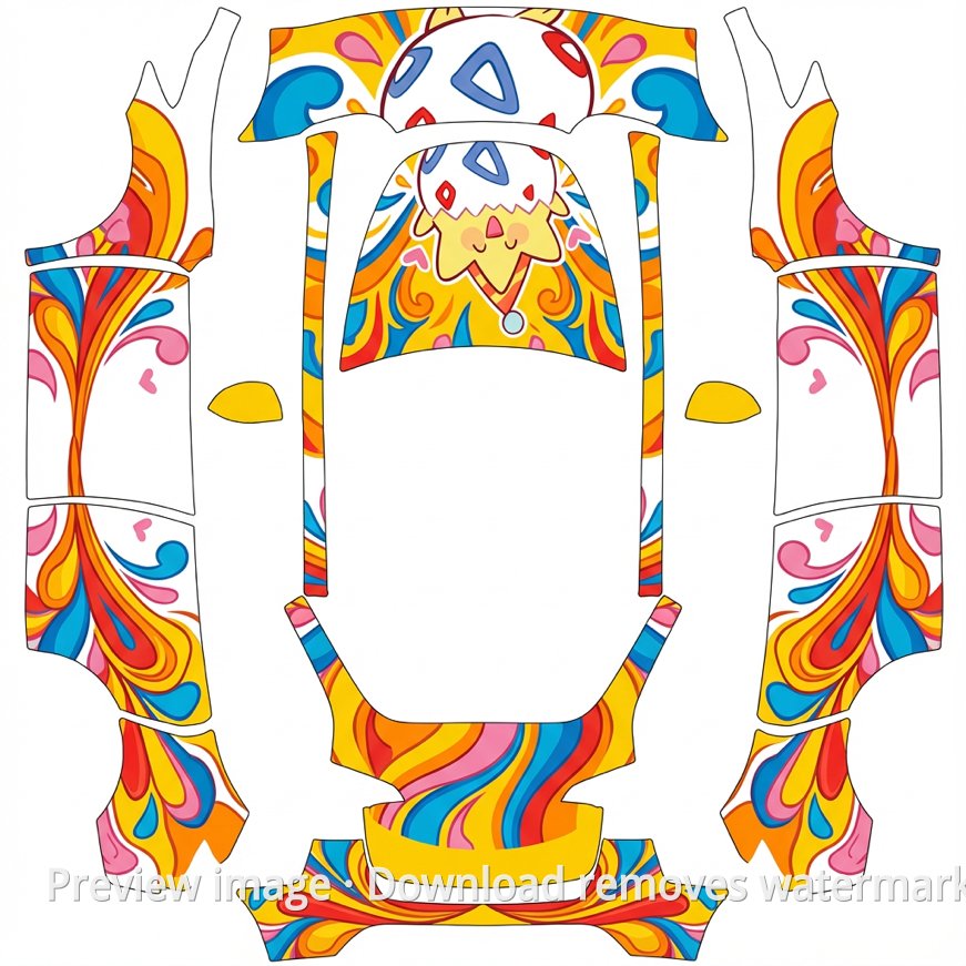 Togepi Theme Model Y Wrap Template
