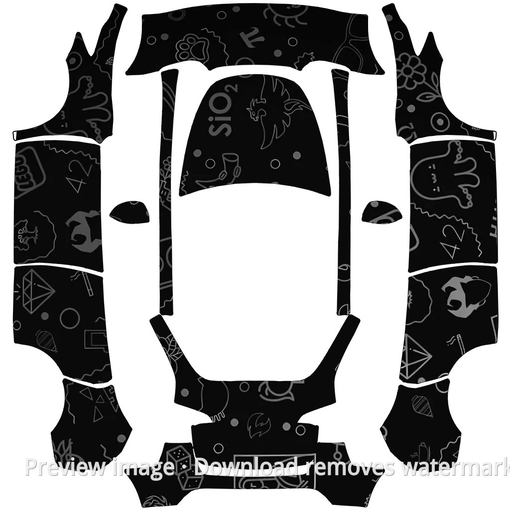 Dark Humor Theme Model Y Wrap Template