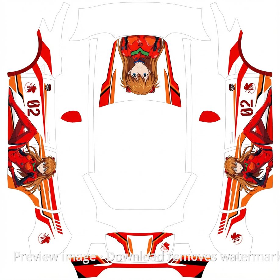 Model Y Cool Skin Wrap Template
