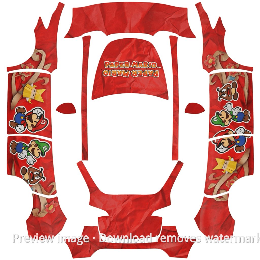 Mario Premium Skin Template - Model Y