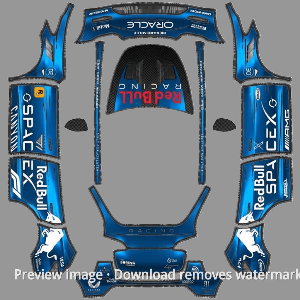 Red Bull Racing Blue Theme - Model Y