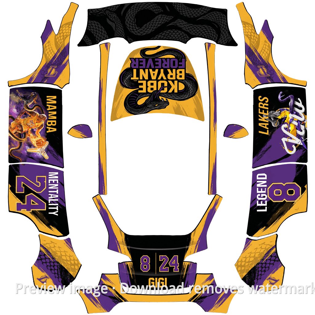 Model Y Kobe Memorial Theme Wrap Template