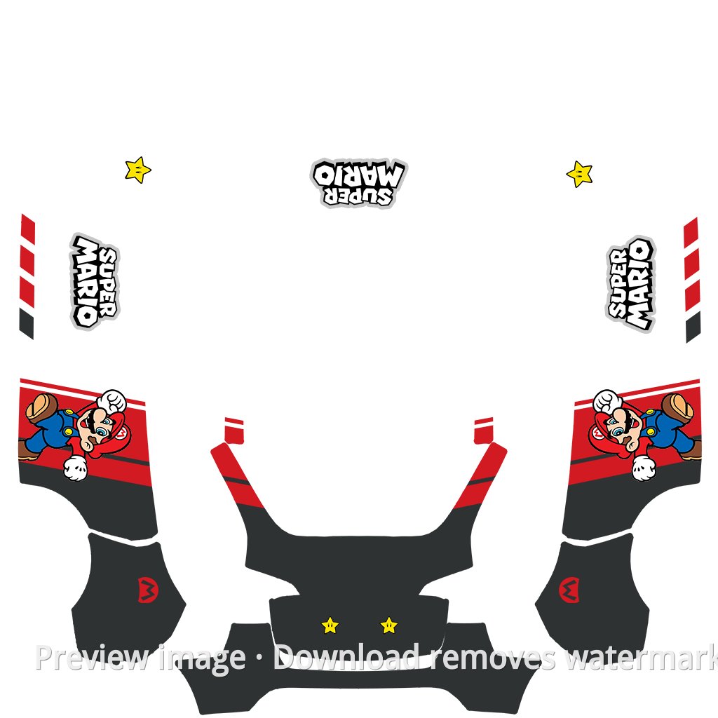 Mario Theme Model Y Wrap Template