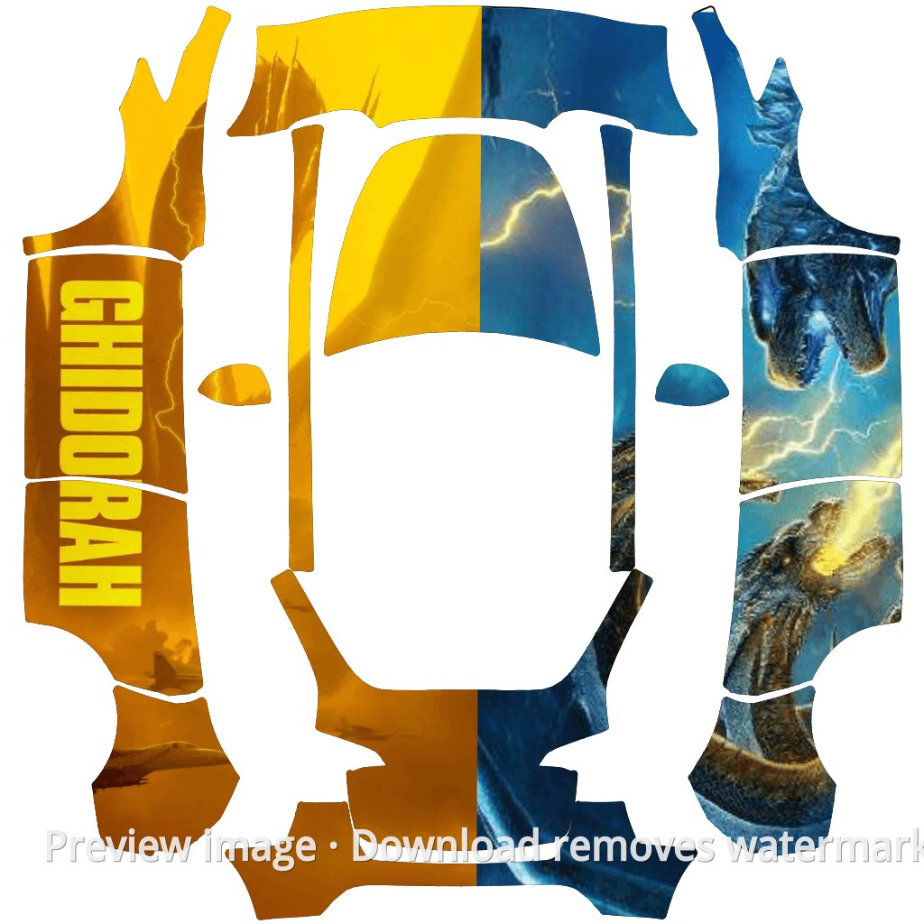 Godzilla vs. Ghidorah Model Y Wrap Template