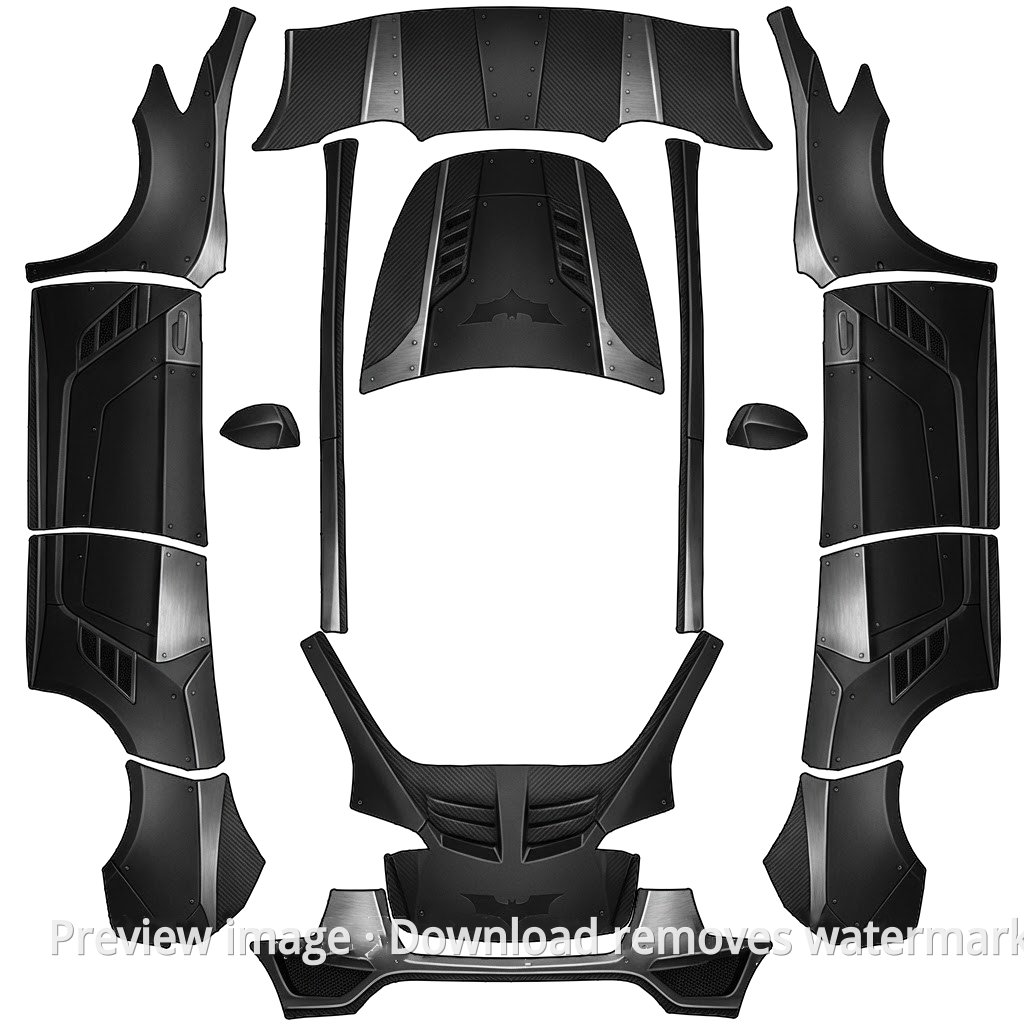 Batman Dark Knight Distressed Theme - Model Y