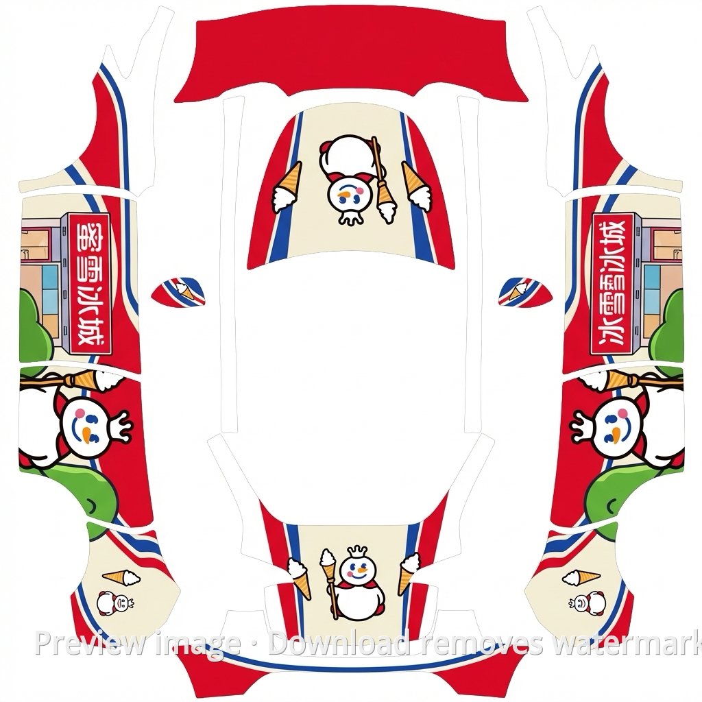 Mixue Theme Model Y Wrap Template