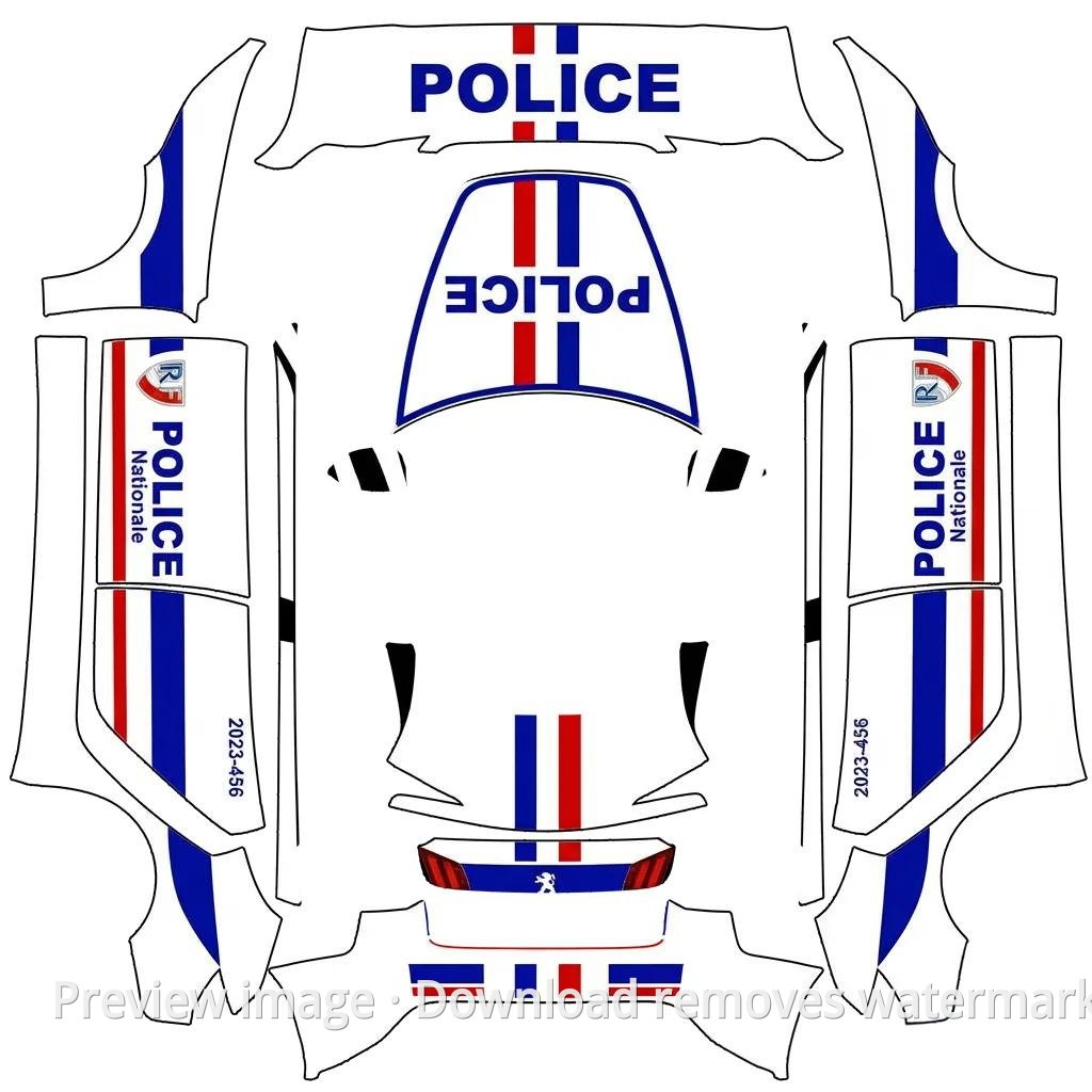 Police Car Theme Template - Model Y