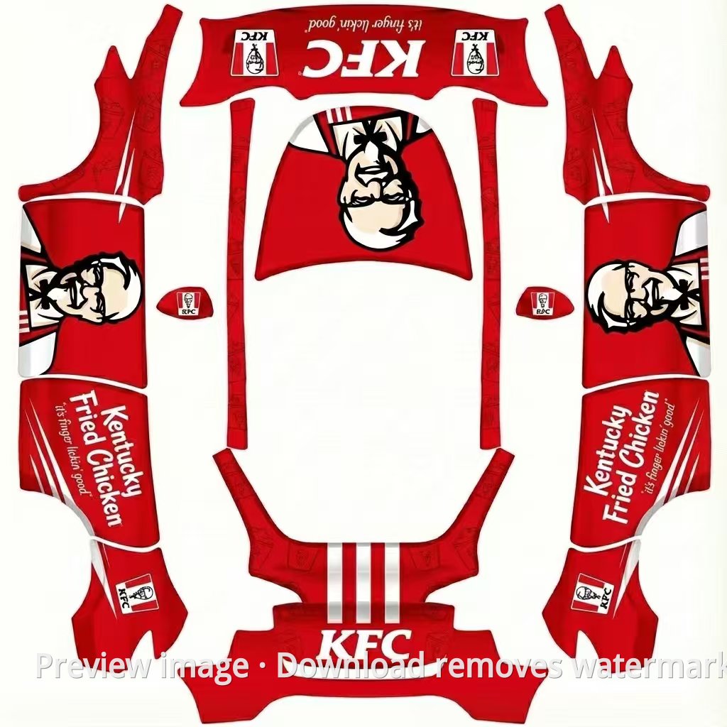 Model Y KFC Theme Wrap Template